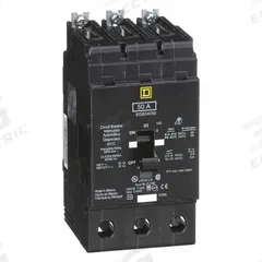 SQUARE D Miniature Circuit Breaker: 50 A, 277/480V AC, Three Phase, 35kA at 277/488V AC, 3 Poles (MPN EGB34050). Key specifications — Phase: Three; Amps: 50 A; AC Voltage Rating: 277/480V AC; Max. AIR Rating: 35kA at 277/488V AC; For Use With: Square D NF Panelboards; Brand: SQUARE D.