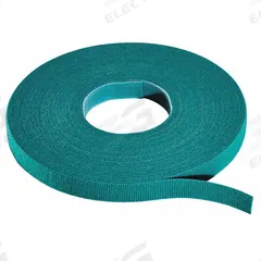 RIP-TIE Hook-and-Loop Cable Tie Roll: 75 ft Lg, 1 in Wd, 50 lb Tensile Strength, Green (MPN W-75-HRL-GN). Key specifications — Color: Green; Material: Polyethylene; Brand: RIP-TIE.
