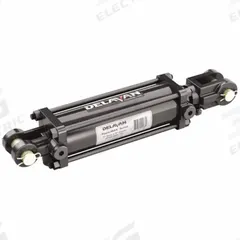 DELAVAN AG PUMPS Tie Rod Hydraulic Cylinders: 3 1/2 in Bore Dia., 24 in Stroke Lg, 1 1/2 in Rod Dia. (MPN DPL3524-150). Key specifications — attr98892: DELAVAN AG PUMPS; attr95589: 24,053 lb; attr95592: Double Acting; attr1142403: Dual Port PowerMax; attr1382128: 1/2" NPT.