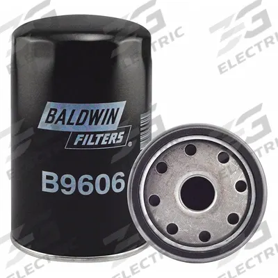 BALDWIN FILTERS Oil Filter: B9606, 1 1/8"-16 Thread Size, 7 5/16 in Overall Ht - Spin-On Oil Filters