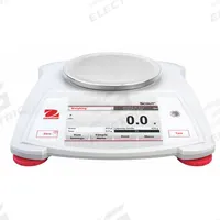 OHAUS Compact Bench Scale: 420 g Capacity, 0.1 g Readability, Carat/Custom/g/mg/oz/pwt, ABS (MPN STX421). Key specifications — Brand: OHAUS; Display Type: VGA Touchscreen.