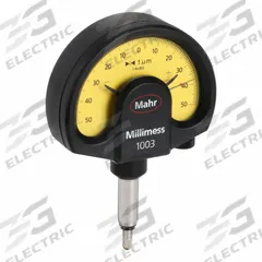 MAHR Dial Comparator: Mechanical, Micron, +/-1 micron Accuracy, 50-0-50 Dial Reading (MPN 4334000). Key specifications — attr1184227: Mechanical; attr1184224: MAHR; attr1184226: +/-1 micron; attr1184230: 50-0-50.