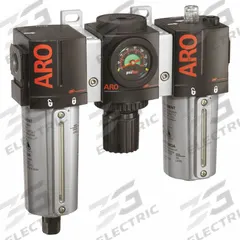 ARO Filter/Regulator/Lubricator: 3/8 in NPT, 99 scfm, 140 psi Max Op Pressure, 5 micron, 2000 Series (MPN C38331-811). Key specifications — attr109588: 2000; attr109524: ARO.