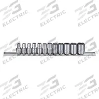WESTWARD Socket Set: 1/4 in Drive, 12 Piece, 12-Point, Metric, 3.5 mm to 12 mm (MPN 53PN31). Key specifications — attr1224269: 1/4 in; attr1204685: Tether Ready; attr1204650: 3.5 mm to 12 mm; attr1204673: Socket Bits Not Included; attr1204688: WESTWARD; attr1206170: Standard Sockets.