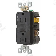 HUBBELL Receptacle: Duplex, 5-15, Black, 125V AC, 15 A, 2 Pole / 3 Wire (MPN AFR15TRBK)