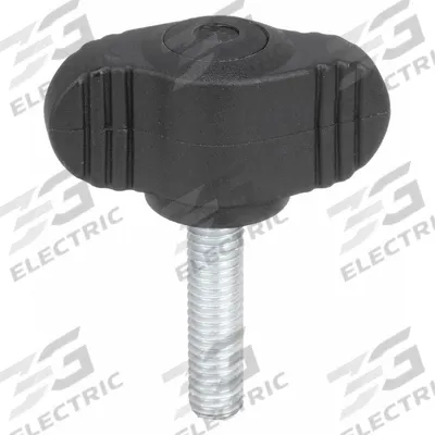 KIPP Hand Knob: Wing, Plastic w/ Steel Thread, M6 Thread, 30 mm Thread Lg - Wing Knobs with Threaded Stud