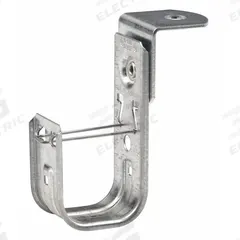 COOPER B-LINE J-Hook: Screw-On with Locking Latch, 2 in Max. Bundle Dia., 30 lb Max. Load Capacity (MPN BCH32-AB). Key specifications — Material: Galvanized Steel; Mounting: Horizontal Mount; Includes Locking Latch: Yes; Color: Silver; Brand: COOPER B-LINE; Mounting Location: Threaded Rod; Mounting & Attachment (subhead): Screw-On with Locking Latch.