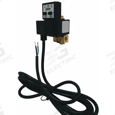 SPEEDAIRE Timed Electric Auto Drain Valve: 3/8 in NPT Pipe, 3/8 in Drain, 4.33 gpm