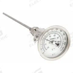 APPROVED VENDOR Dial Thermometer: 0°F to 250°F /-20°C to 120°C, 9 in Stem Lg, 3 in Dial Dia (MPN 1NGB1). Key specifications — Accuracy: ±1 % @ 41 to 200 °F, ±1.5 % Otherwise; Brand: APPROVED VENDOR.