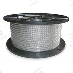 APPROVED VENDOR Wire Rope: Nylon, Galvanized Steel, 7 x 19, 1,960 lb Working Load Limit, Silver (MPN 2VJJ7). Key specifications — End Type: Plain; Brand: APPROVED VENDOR.