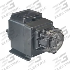 STENNER Peristaltic Chemical Metering Pump: 120V AC, 1/16 hp HP, 5 gpd Max. Flow Rate, Santoprene (MPN S3V01AA101NG1). Key specifications — Tubing Material: Santoprene; Brand: STENNER; Reproducibility: ±2.0%.