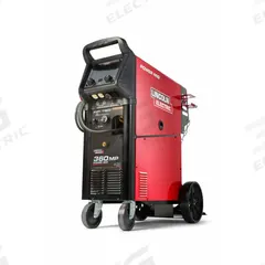 LINCOLN ELECTRIC Multiprocess Welder: Power MIG 360MP, DC, MIG Pack (MPN K4467-1). Key specifications — Maximum Amperage (Stick): 360 A; Maximum Amperage (TIG): 360 A; Input Voltage (Nominal) (Merch - Table Column, Filters): 208V.