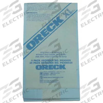 ORECK Vacuum Bag: Oreck, U2000RHB, Dry, Paper, Std - Upright Vacuum Bags