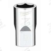 MILWAUKEE Standard Socket: SAE, 1/2 in Drive Size, 5/8 in Socket Size, 6-Point, Std, Chrome (MPN 45-34-9102). Key specifications — attr1204417: MILWAUKEE; attr1204392: Chrome.