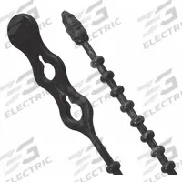 GARDNER BENDER Beadle Wrap: Black, 12 in Lg, Outdoor Use, Max. 3 1/4 in Bundle Dia., 15 PK (MPN 45-12BEADBK). Key specifications — Outdoor Use: Yes; Color: Black; Brand: GARDNER BENDER; Pack: Small Pack.