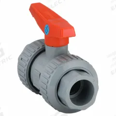 CHEMTROL Manual Two-Way Ball Valve: 1 in, CPVC, Straight, True Union Socket/True Union NPT, Lever (MPN U51TB-V 1). Key specifications — Brand: CHEMTROL; Handle: Lever.