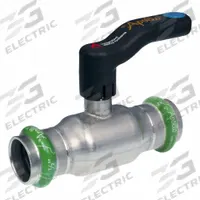 APOLLO Ball Valve: 1 in, Stainless Steel, Straight Valve Body, Press x Press, Full Port Ball Port (MPN 123457178). Key specifications — Brand: APOLLO; Handle: Lever.