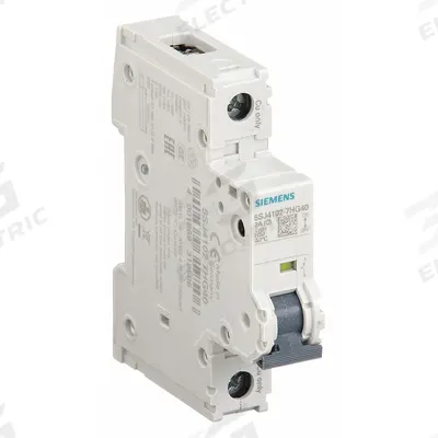 Siemens Miniature Circuit Breaker: 2 A Amps, 60V DC, 14kA at 240V AC, Screw Clamp - C-Curve, 1-Pole UL489 DIN Rail-Mount Miniature Circuit Breakers