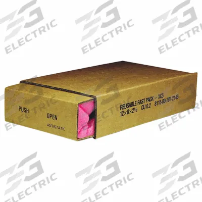 SKILCRAFT Shipping Box: 9 in x 6 in x 3 1/2 in, Single Wall - Anti-Static Fast Pack Shipping Boxes with Foam