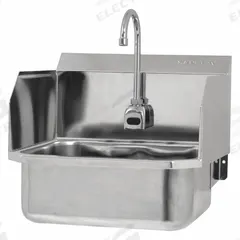 SANI-LAV Hands-Free Sink: 1 Stations, 7 in Bowl Dp, 17 in Bowl Lg, 14 in Bowl Wd, Faucet Included (MPN ESB2-507L-0.5). Key specifications — Includes Side Splash: Side Splash Included; Series: Stainless Steel Hand Wash Sink; Brand: SANI-LAV; Power Source: Battery Powered.