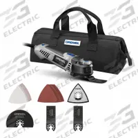 DREMEL Oscillating Tool Kit: 10,000 to 21,000, 3.2° Oscillation Angle, 5 A Current, 3 1/2 in Tool Lg (MPN MM50-02). Key specifications — attr1255112: DREMEL; attr1255090: 10,000 to 21,000; attr1255081: Yes.