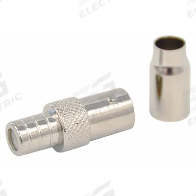 DOLPHIN COMPONENTS CORP Coaxial Connector: Female, Connector, Silver, Crimp-On (2 Piece), BNC - BNC Coaxial Connectors