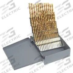 CHICAGO-LATROBE Jobber Length Drill Bit Set: 60 Pc, #60 to #1, 118° Point, TiN-Coated HSS (MPN 69863). Key specifications — attr1236168: Metal Index.