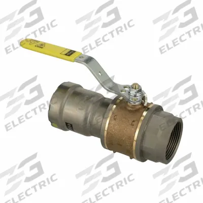 VIEGA MEGAPRESS Manual Two-Way Ball Valve: 1 1/2 in, Bronze, Straight - Bronze Ball Valves