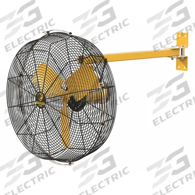 BIG ASS FANS Mounted Fan: 24 in Blade Dia, 120V AC, 1/3 hp Motor HP, Post Mount - Standard Industrial Wall-Mount Fans