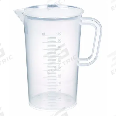 APPROVED VENDOR Beaker: Tall Form with Handle, Printed Graduation, Polypropylene, Clear - Tall Form Plastic Beakers with Handles