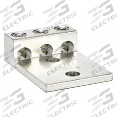 BURNDY Mechanical Connector: For Wire Size 6 AWG – 250 kcmil, 3 Wire Terminations (MPN K3A29U2N). Key specifications — Brand: BURNDY; Lug Material: Tin-Plated Aluminum.