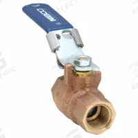 NIBCO Manual Two-Way Ball Valve: 1/2 in, Bronze, Straight, FNPT x FNPT, 600 psi Max. Pressure (CWP) (MPN T58570LL 1/2). Key specifications — Brand: NIBCO; Handle: Locking Lever.