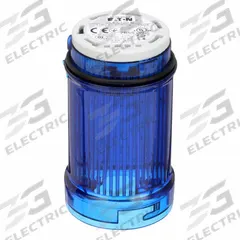 EATON Tower Light Module: Steady, 110/120V AC, Blue, 43 mm Overall Dia, 3 in Overall Ht, SL4 (MPN SL4-L120-B). Key specifications — Brand: EATON; Compatible with Series: SL4; Lens Color: Blue; Operating Voltage: 110/120V AC; Manufacturer Part Number: SL4-L120-B.