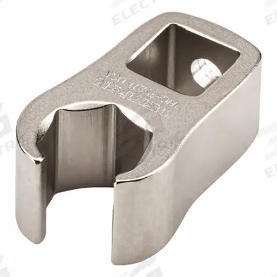 TEKTON Crowfoot Wrench: Steel, Satin Nickel, 3/8 in Drive Size, 7/16 in Head Size - SAE Flare Nut Crowfoot Wrenches