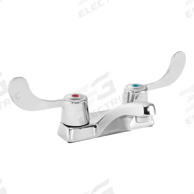 SPEAKMAN Low Arc Bathroom Faucet: Commander, Brass, Polished Chrome Finish, 0.5 gpm Flow Rate - Centerset Handle Bathroom Faucets