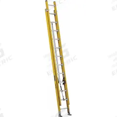 LOUISVILLE LADDER Extension Ladder: 24 ft Ladder Size, Fiberglass, 375 lb Load Capacity, 58 lb Wt (MPN FE4224HD). Key specifications — Color: Yellow; Brand: LOUISVILLE LADDER; Removable Fly: Fixed.