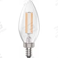 MAXLITE Compact LED Bulb: Candelabra Screw (E12), LED, (B) Bullet, B10, 4 W Watt, 2700K, Clear (MPN F4B10D27). Key specifications — Bulb Shape: B10; Voltage: 120V AC; Bulb Finish: Clear; Color Temperature: 2700K; Brand: MAXLITE.
