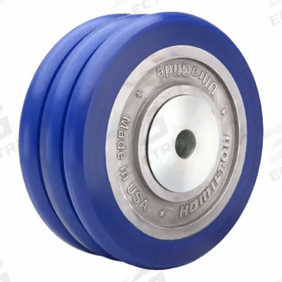 HAMILTON Caster Wheel: 8 in Wheel Dia., 3 in Wheel Wd, Polyurethane, 2,800 lb Load Rating - Easy-Roll Polyurethane Tread on Steel Core Wheels