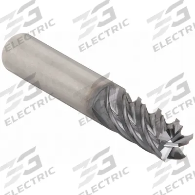 CLEVELAND Square End Mill: Carbide, TiAlN Coated, 5 Flute, 3/8" Mill Dia, 7/8" LOC - Fast-Cutting Carbide Square End Mills for Stainless Steel & Super Alloys