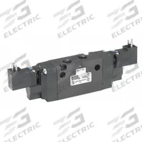 PARKER Solenoid Air Control Valve: B, Four-Way / Two-Position, Double Solenoid, 120V AC, Non-Locking (MPN B824BB553A). Key specifications — attr1084839: DIN Solenoid Connector; attr1093196: Solenoid Coil Included; attr1084853: Internal Pilot; attr1084865: Non-Locking; attr1084872: Solenoid Air Control Valve; attr1084885: Double Solenoid; attr1084828: B824BB553A; attr1084832: PARKER.