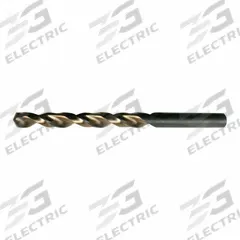 CLE-LINE Jobber Length Drill Bit: #1, 135° Split Point, Black & Gold HSS, Parabolic Flute (MPN C18501). Key specifications — attr1225567: 0.2280.