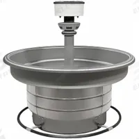 BRADLEY Wash Fountain: Silver, Stainless Steel, Circular, 36 in Overall Wd, 5 Stations (MPN S93-533). Key specifications — Bowl Shape: Circular; Drain Type: Central Rising, Supplied from Above; Color: Silver; Brand: BRADLEY; Series: Stainless Steel Classic; Sink Material: Stainless Steel; ADA Compliant: Not ADA Compliant.
