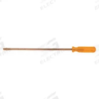 AMPCO Non-Sparking Slotted Screwdriver: Beryllium Copper, 3/16 in Tip Size, Std Lg, Not Insulated (MPN S-53). Key specifications — attr1205183: 3/16 in; attr1205189: AMPCO.