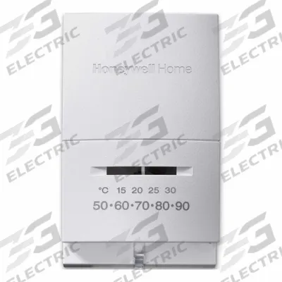 HONEYWELL HOME Low Voltage Thermostat: Heat Only, R/W, No Fan Setting, On - Analog Thermostats