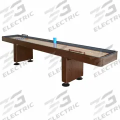 HATHAWAY Shuffleboard Table: 108 in Overall Lg, 24 1/4 in Overall Wd, 30 1/2 in Overall Ht, Walnut (MPN BG1205). Key specifications — attr989782: Built-In Storage; attr989784: Walnut; attr989786: Table Brush.
