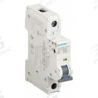 SIEMENS IEC Miniature Circuit Breaker: 10 A Amps, 60V DC, 14kA at 240V AC, Screw Clamp, 5SJ4, AC/DC (MPN 5SJ41107HG40). Key specifications — Brand: SIEMENS; DC Voltage Rating: 60V DC; Max. AIR Rating: 14kA at 240V AC; Terminal Connection: Screw Clamp; AC Voltage Rating: 240V AC.