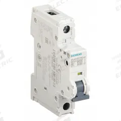 SIEMENS IEC Miniature Circuit Breaker: 10 A Amps, 60V DC, 14kA at 240V AC, Screw Clamp, 5SJ4, AC/DC (MPN 5SJ41107HG40). Key specifications — Brand: SIEMENS; DC Voltage Rating: 60V DC; Max. AIR Rating: 14kA at 240V AC; Terminal Connection: Screw Clamp; AC Voltage Rating: 240V AC.