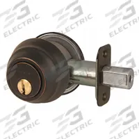 MASTER LOCK Deadbolt Lock: Cylindrical, 1 3/8 in Door Thick - Max, Bronze (MPN DSH0612PKA4). Key specifications — ADA Compliant: No; Brand: MASTER LOCK; Finish: Satin Bronze, Clear Coated; Keyway Type: KW1; Ligature Resistance: Not Ligature-Resistant.