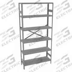 TENNSCO Metal Shelving: Standalone, Light-Duty, 36 in x 12 in, 72 in Overall Ht, 6 Shelves (MPN ESP-6-1236). Key specifications — Frame Material: Steel; Shelving Material: Steel; Assembled: Unassembled; Color: Medium Gray; Brand: TENNSCO.