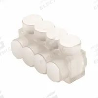 BURNDY Multitap Connector: 4 Port, Single-Sided Entry, 10 AWG – 350 kcmil Wire Size, Clear (MPN BIBS3504). Key specifications — Body Material: Aluminum; Brand: BURNDY.